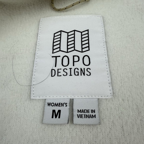 Topo Designs Summit Rise Jacket Womens Medium White Full Zip Fleece Sherpa - Picture 6 of 9